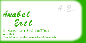 amabel ertl business card